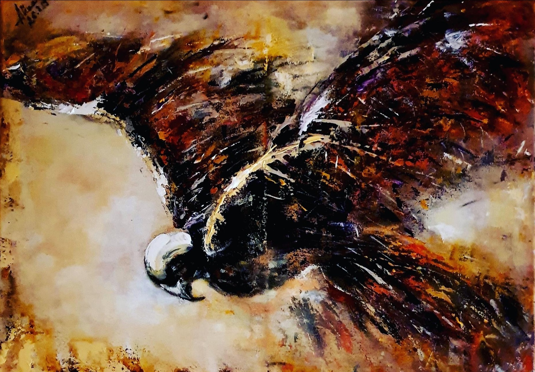 ArteDiAlina.com painting: Flight into the light (Firebird 2)